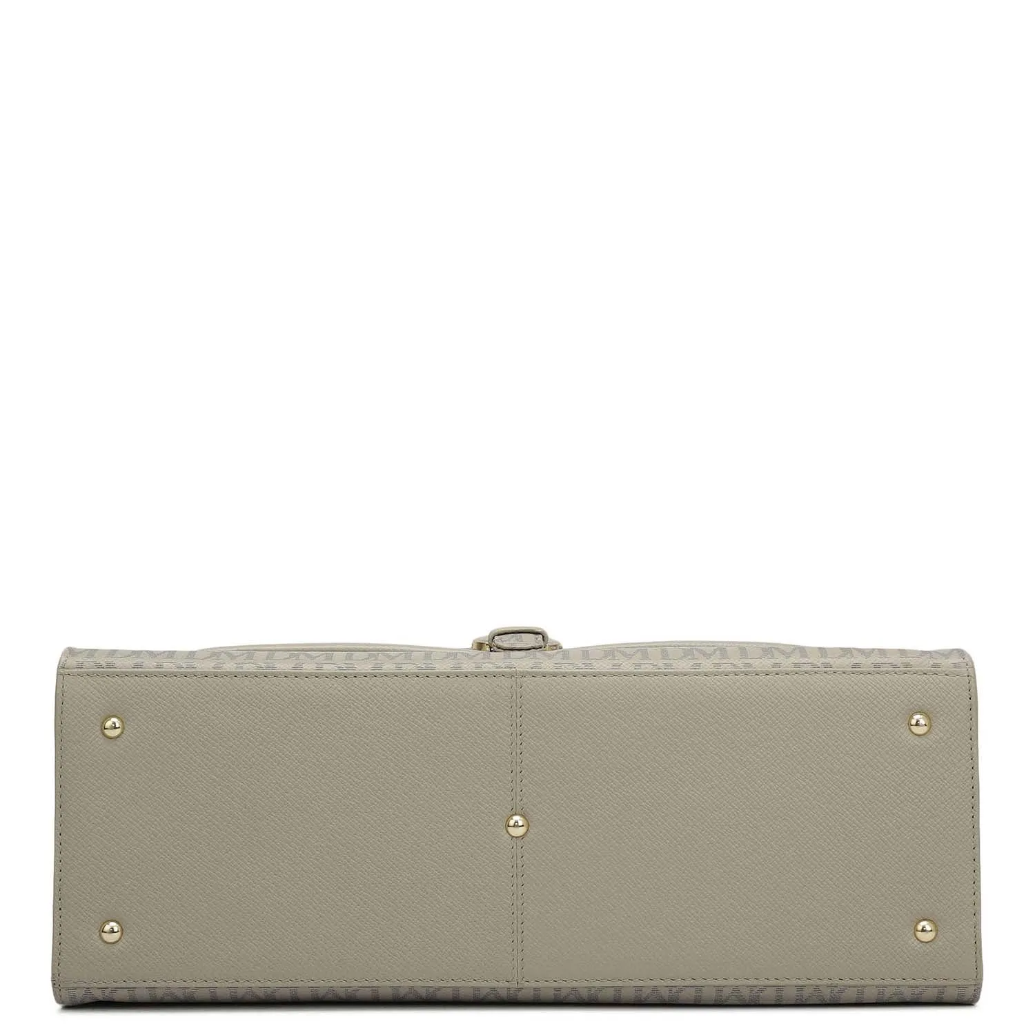 Medium Monogram Franzy Leather Satchel - Chalk