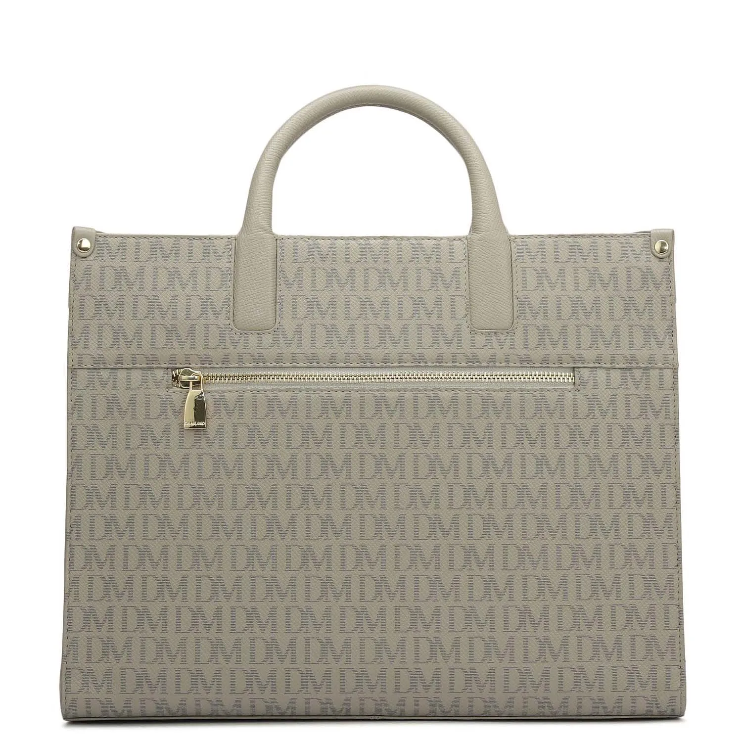 Medium Monogram Franzy Leather Satchel - Chalk