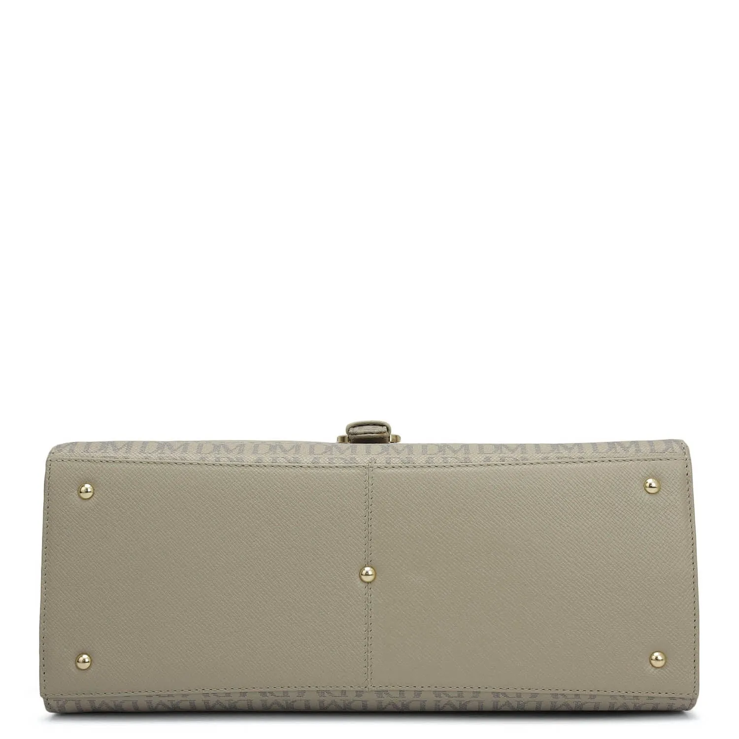 Medium Monogram Franzy Leather Satchel - Chalk