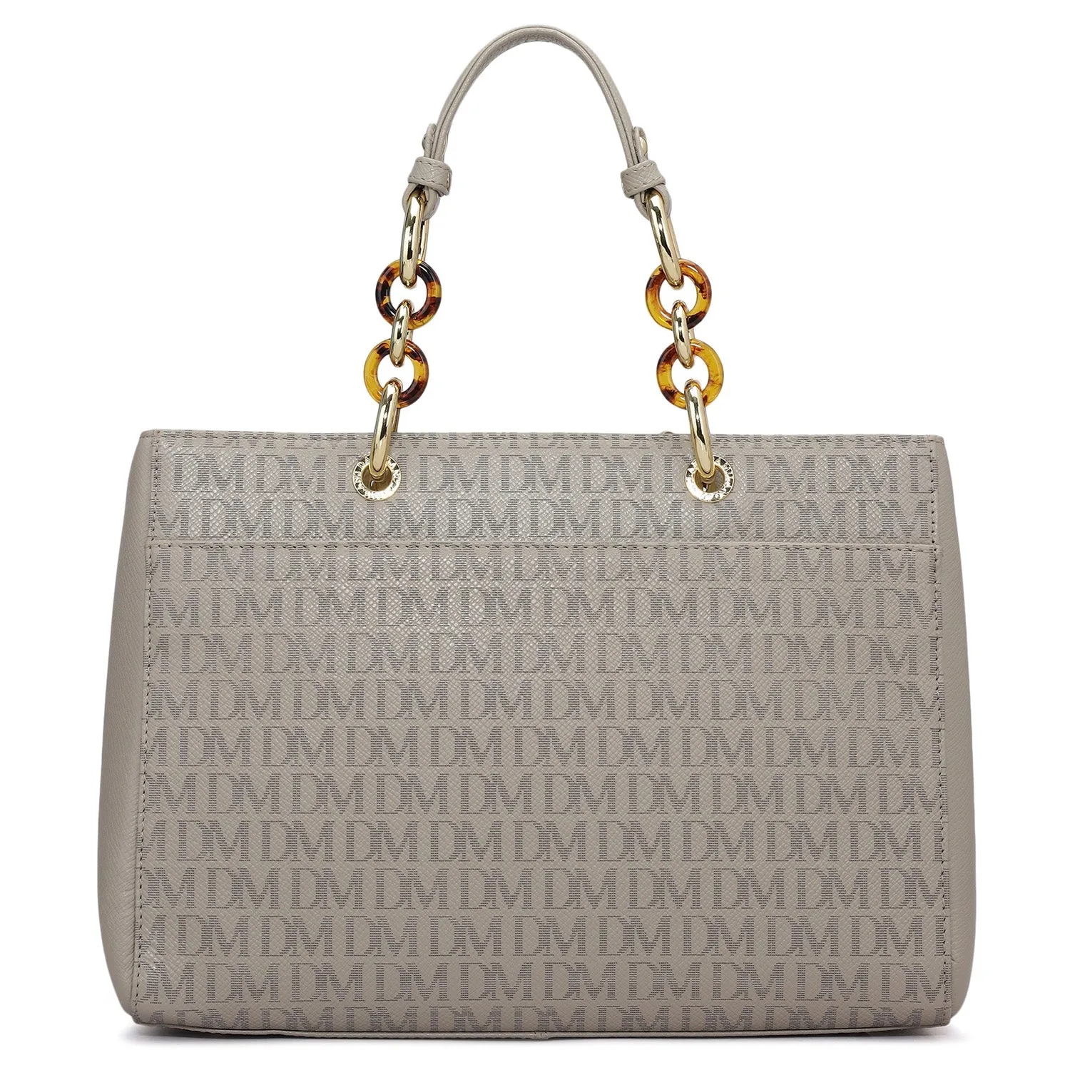 Medium Monogram Franzy Leather Satchel - Chalk