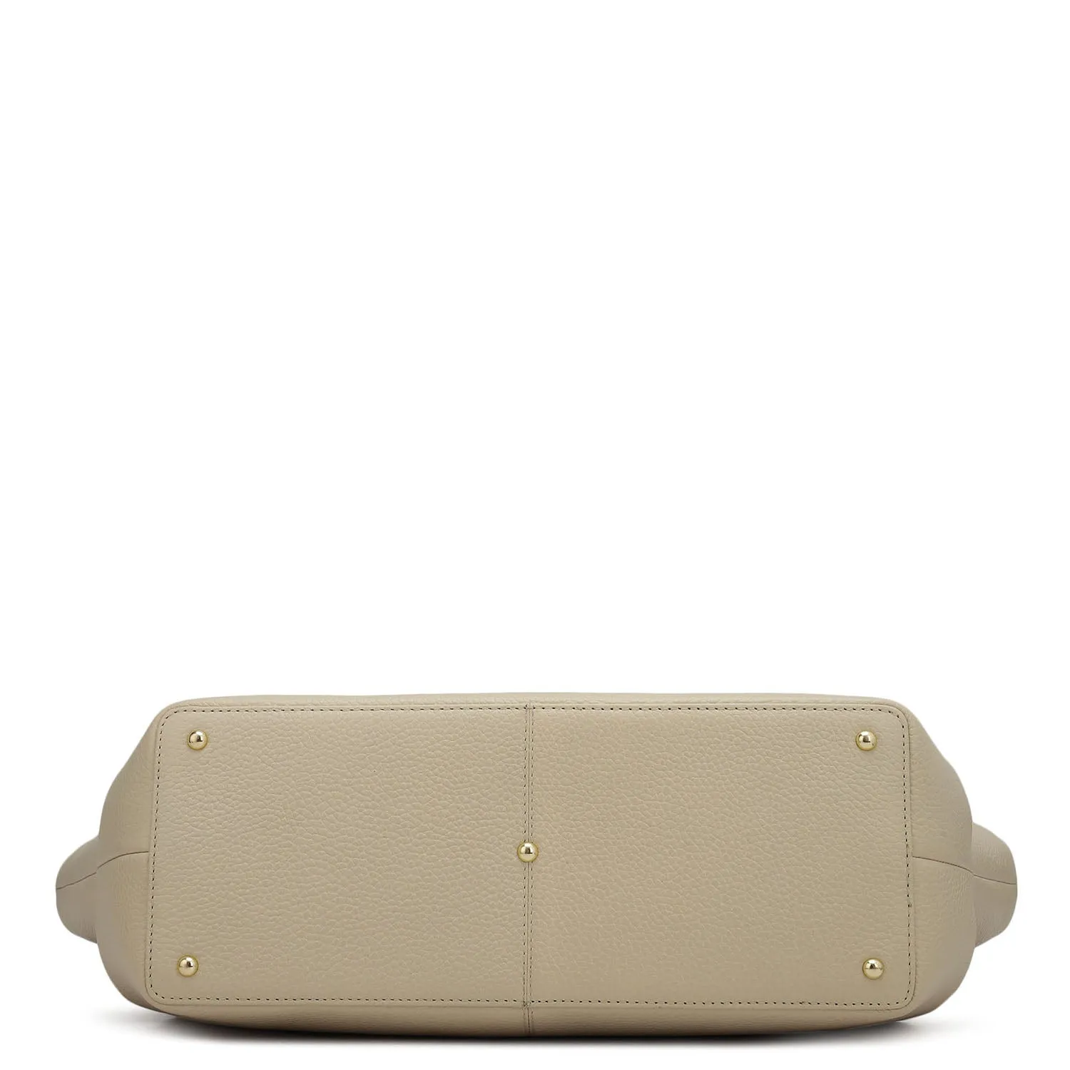 Medium Wax Leather Satchel - Dove