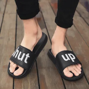 Men Beach Sandals Black White Flip Flops Men