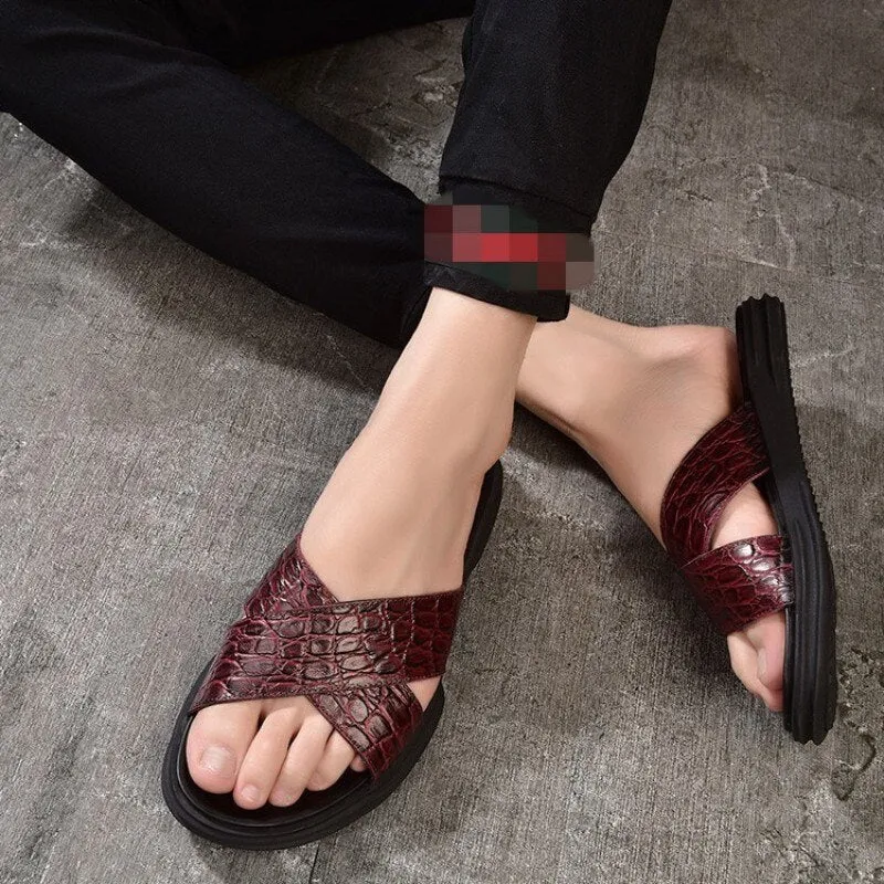 Men Leisure Buckle Strap Beach Sandals Slippers