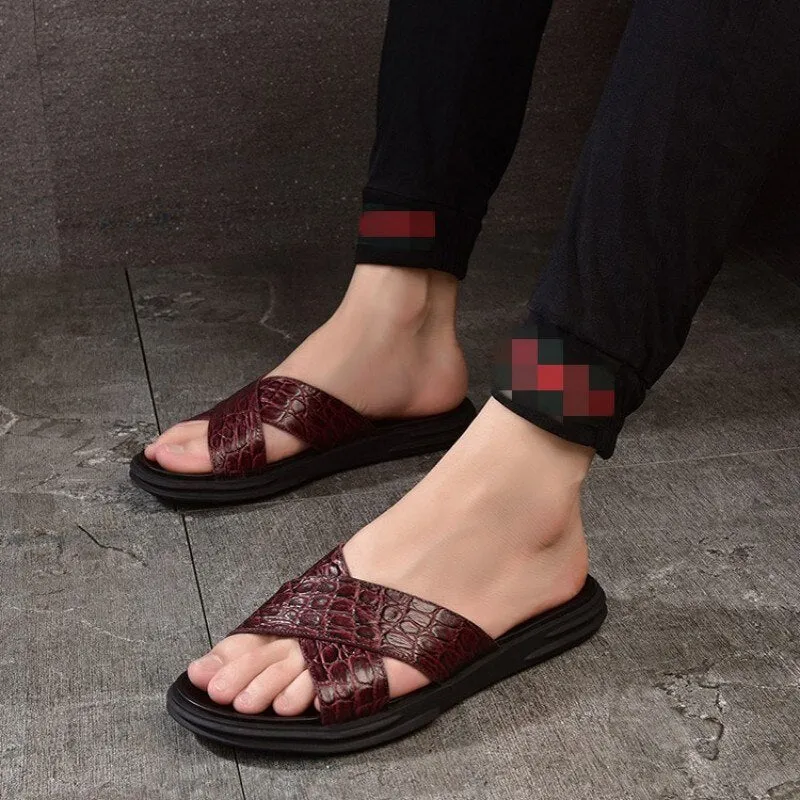 Men Leisure Buckle Strap Beach Sandals Slippers