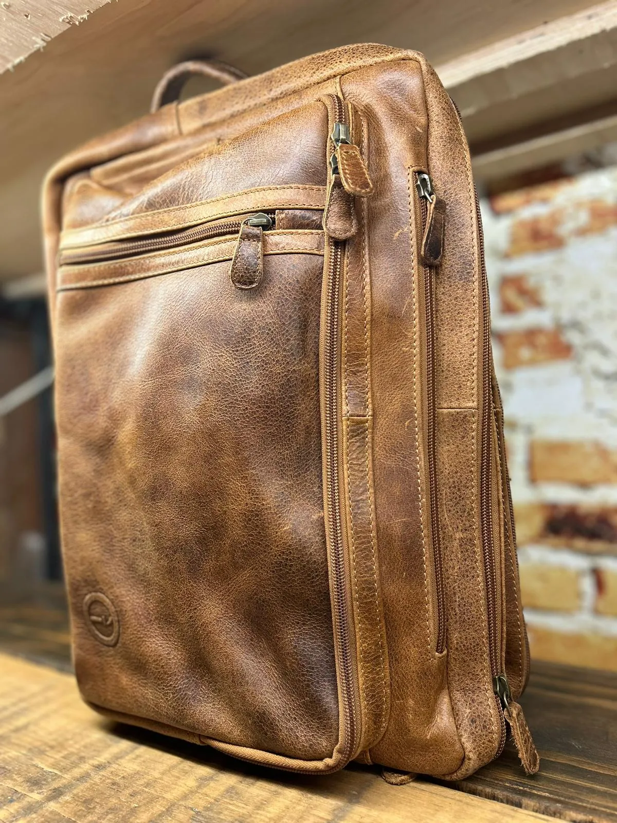 Mens Leather Combination Bag - Arno