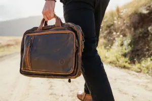 Mens Leather Combination Bag - Arno