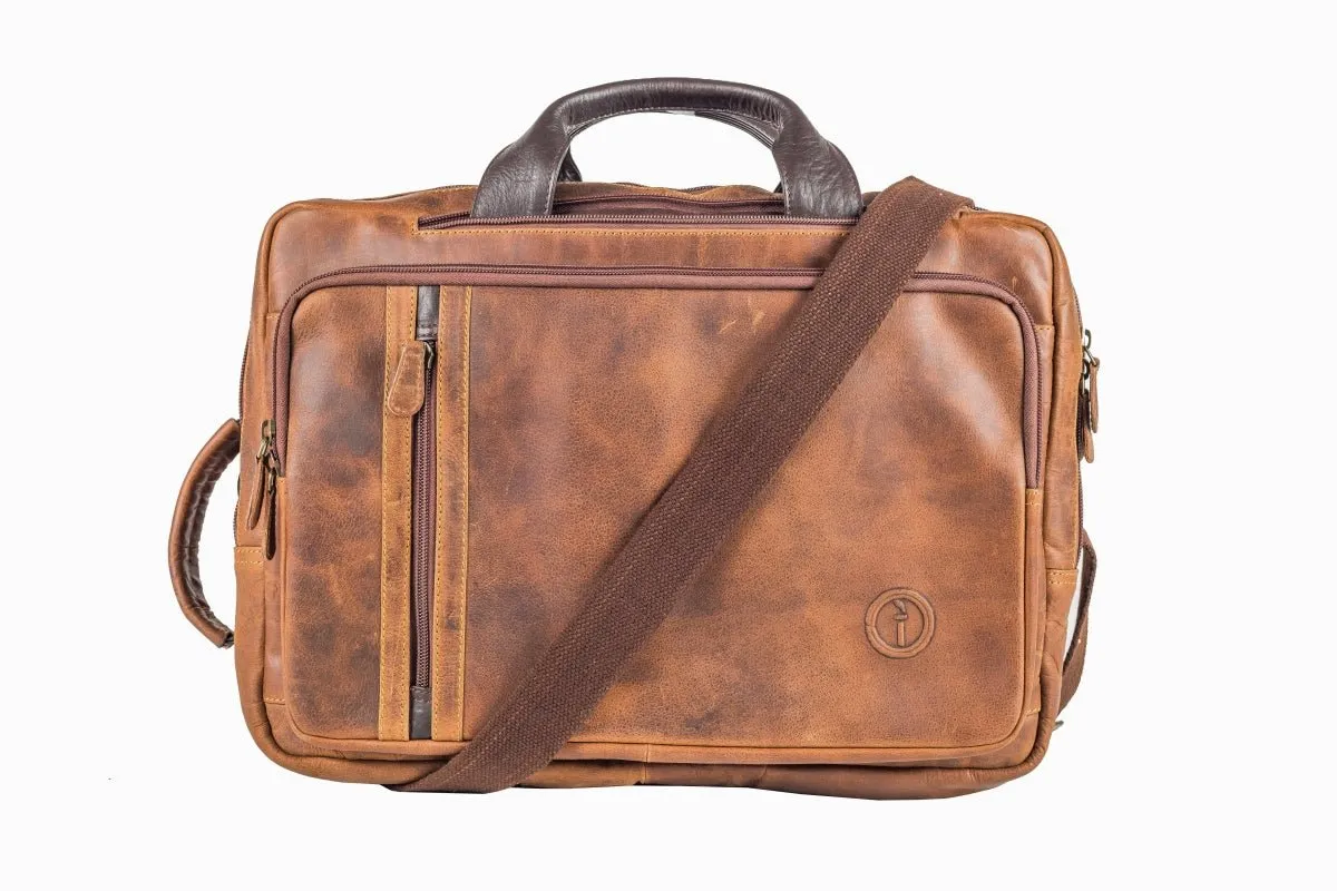 Mens Leather Combination Bag - Arno