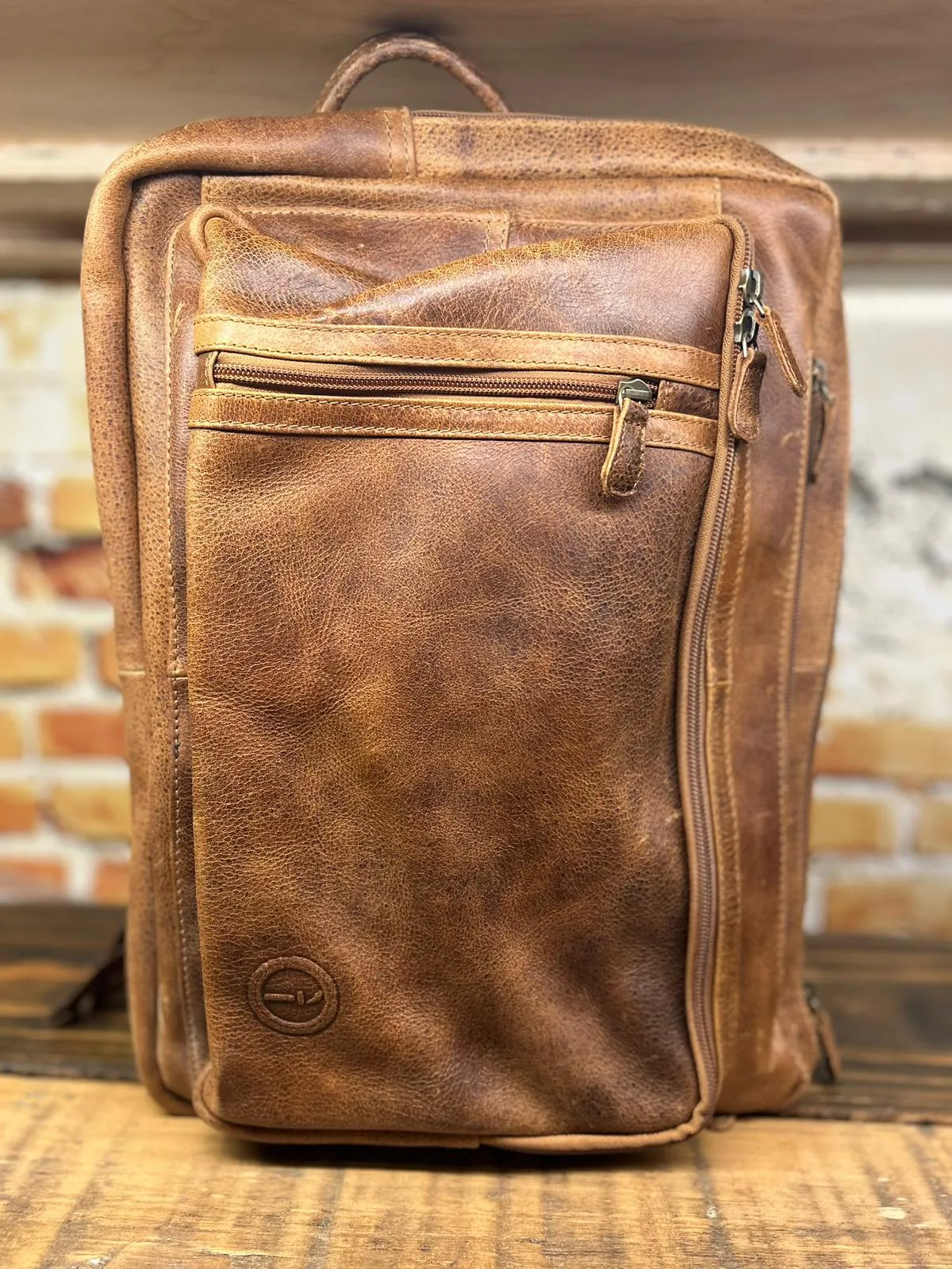 Mens Leather Combination Bag - Arno