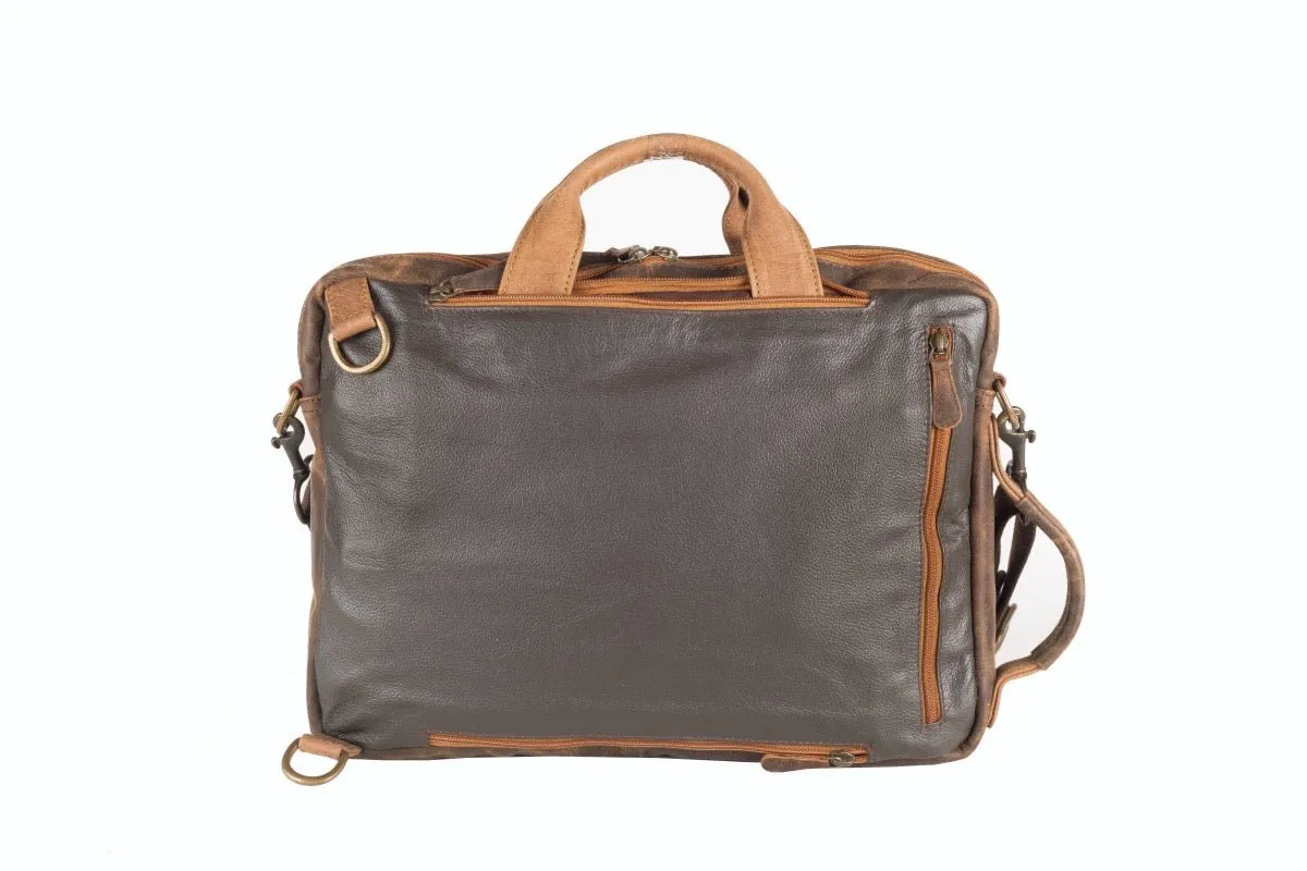 Mens Leather Combination Bag - Arno