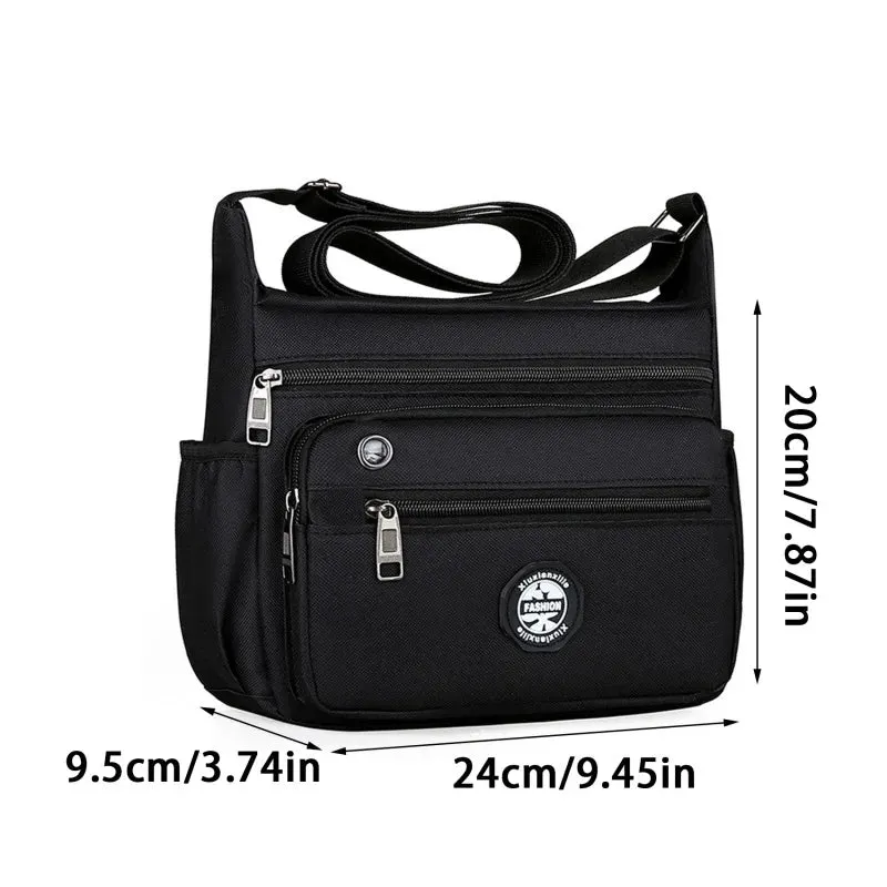 Men's Messenger Bag - Small Waterproof Oxford Crossbody Sling Pack