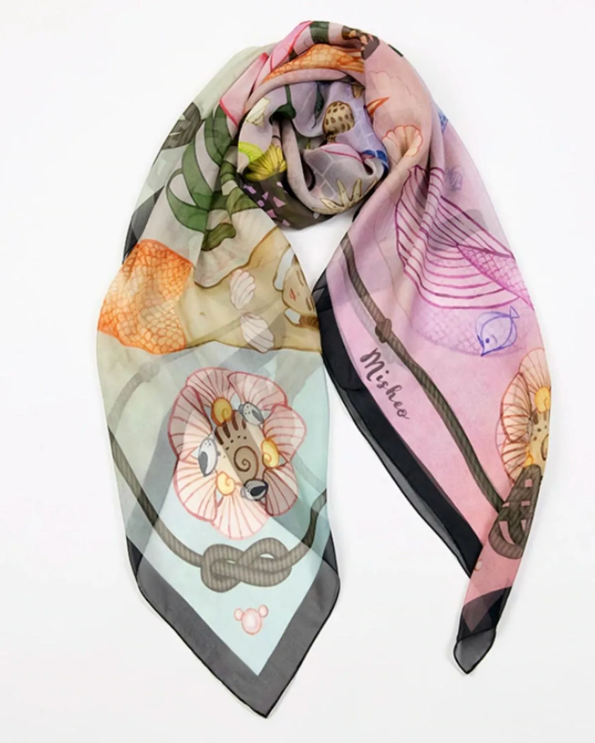 MERMAIDS IN THE SEA SILK SCARF