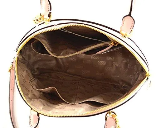 Michael Kors Emmy Dome Saffiano Leather Satchel, Large, Fawn