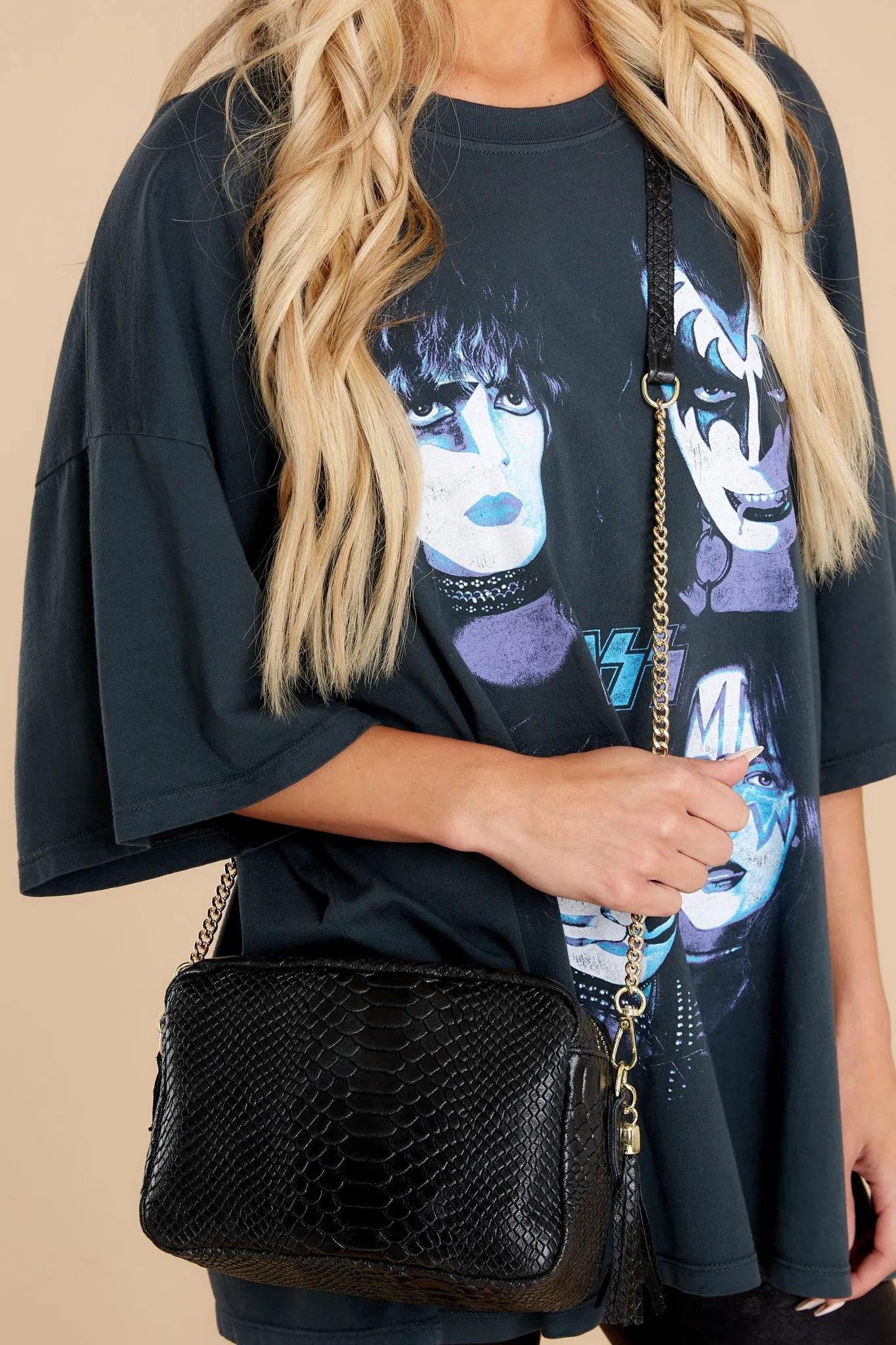 Mile A Minute Black Leather Bag