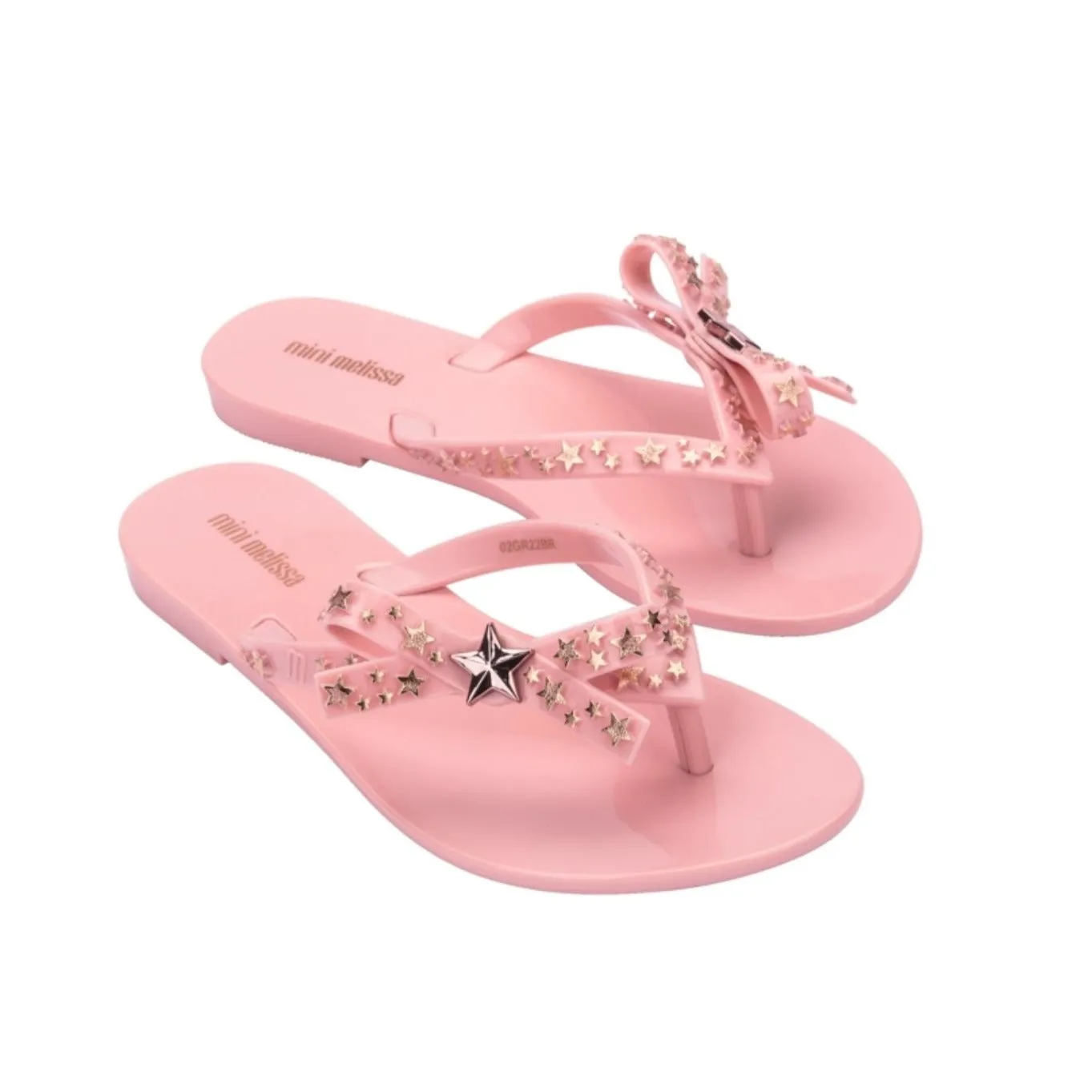 Mini Melissa Harmonic Stars Flip Flops - Pink
