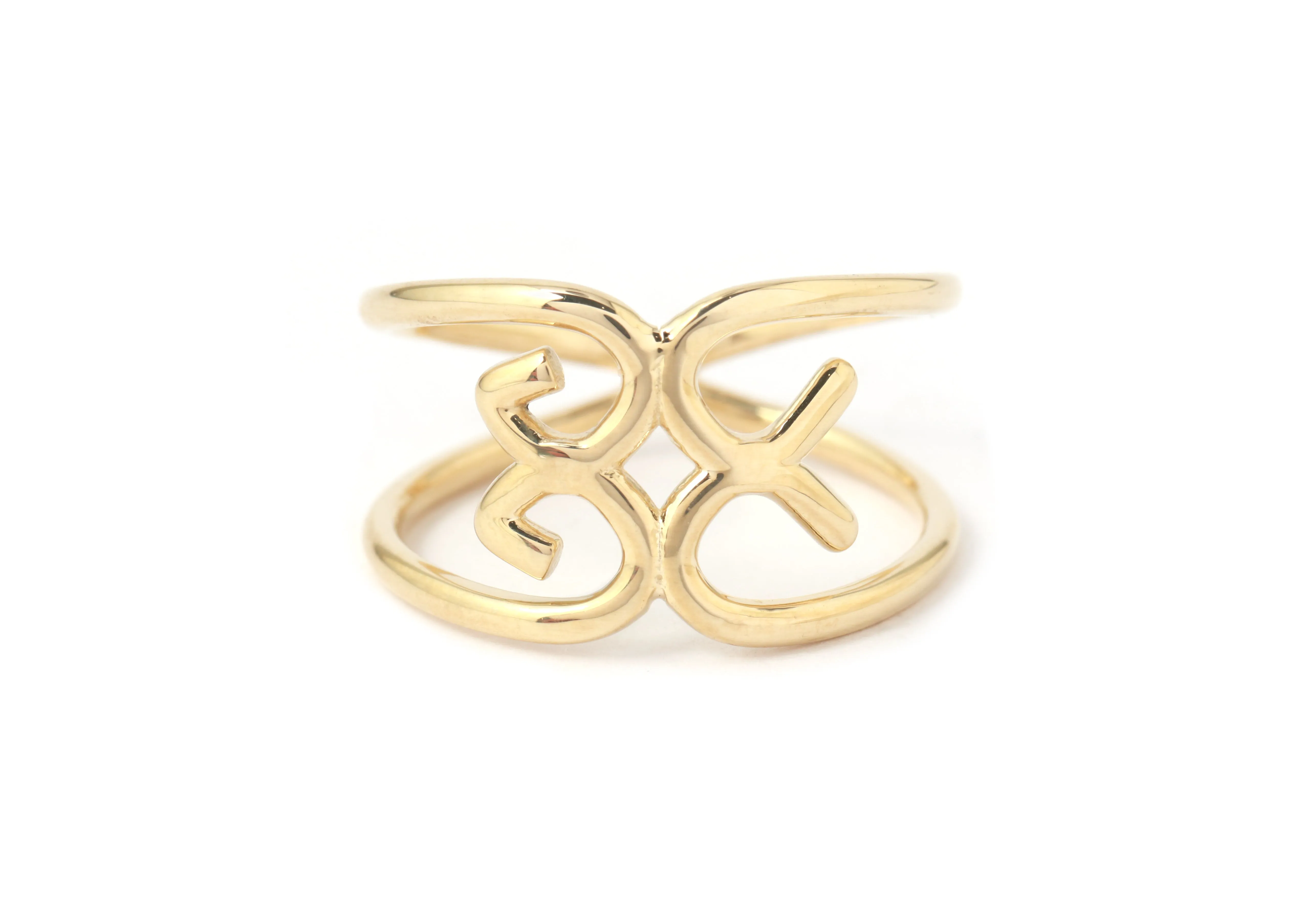 MJM x Yesaet Botanical Dyed Scarf and Mother Gaia 10k Gold Ring Set