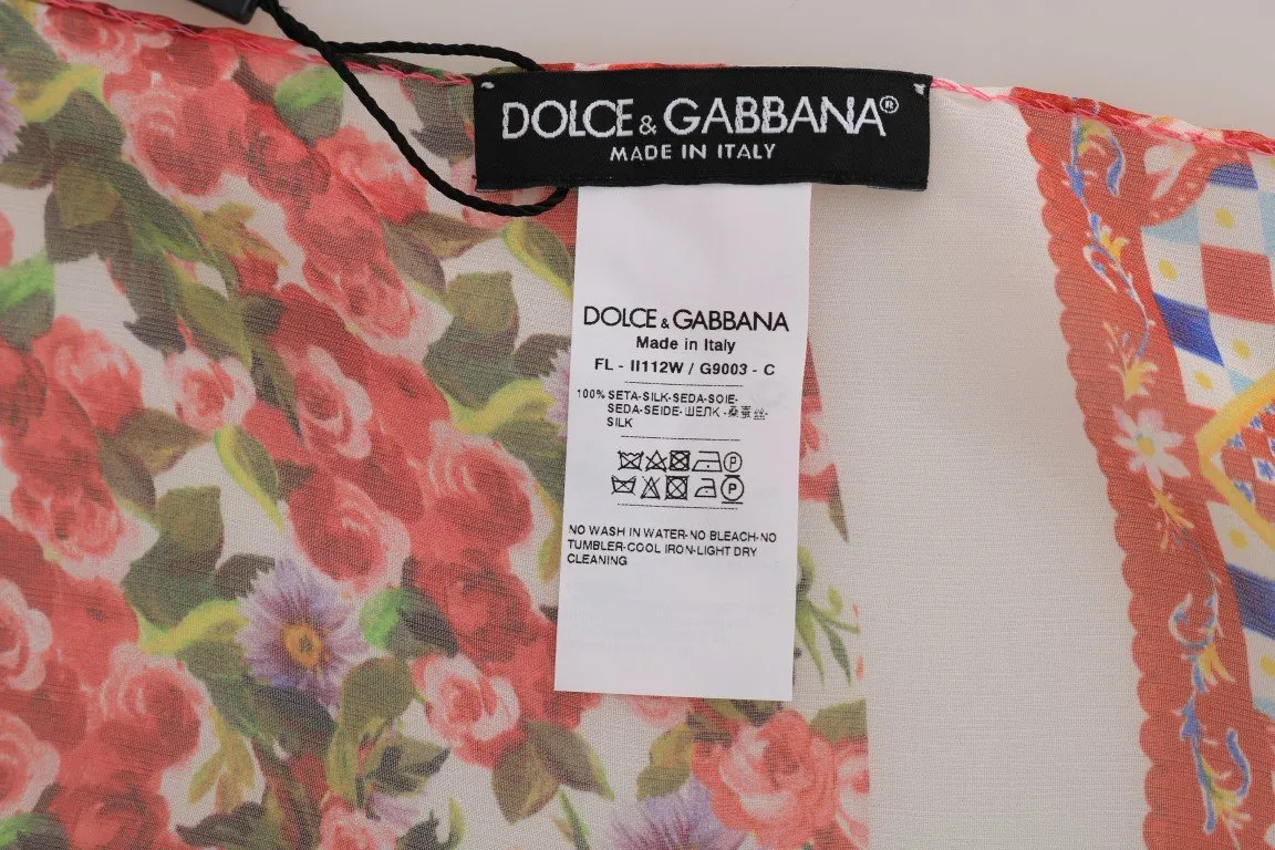 Multicolor Carretto Print Silk Scarf
