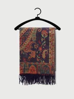 NA0466-NAVY/RED-Women Scarves