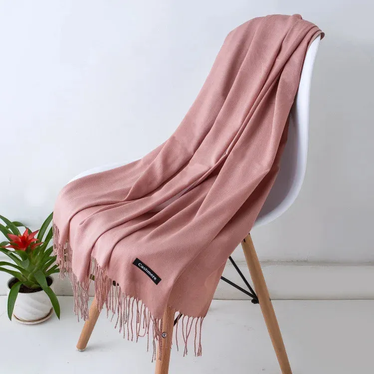 New Cashmere Wool Scarf | Thin & Warm Winter Shawl | Unisex Pashmina Wrap | EnigmaParis