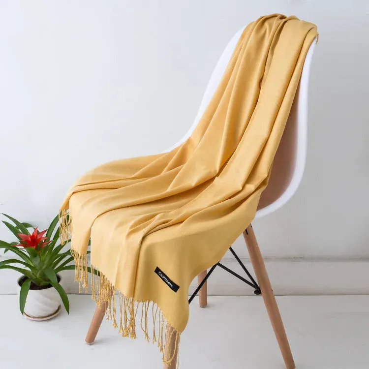 New Cashmere Wool Scarf | Thin & Warm Winter Shawl | Unisex Pashmina Wrap | EnigmaParis