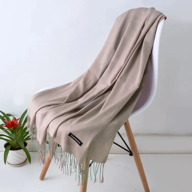 New Cashmere Wool Scarf | Thin & Warm Winter Shawl | Unisex Pashmina Wrap | EnigmaParis