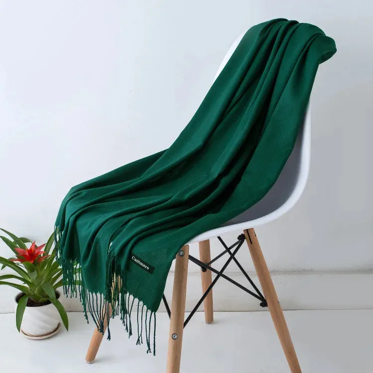 New Cashmere Wool Scarf | Thin & Warm Winter Shawl | Unisex Pashmina Wrap | EnigmaParis