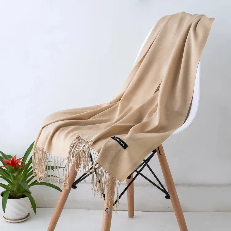 New Cashmere Wool Scarf | Thin & Warm Winter Shawl | Unisex Pashmina Wrap | EnigmaParis
