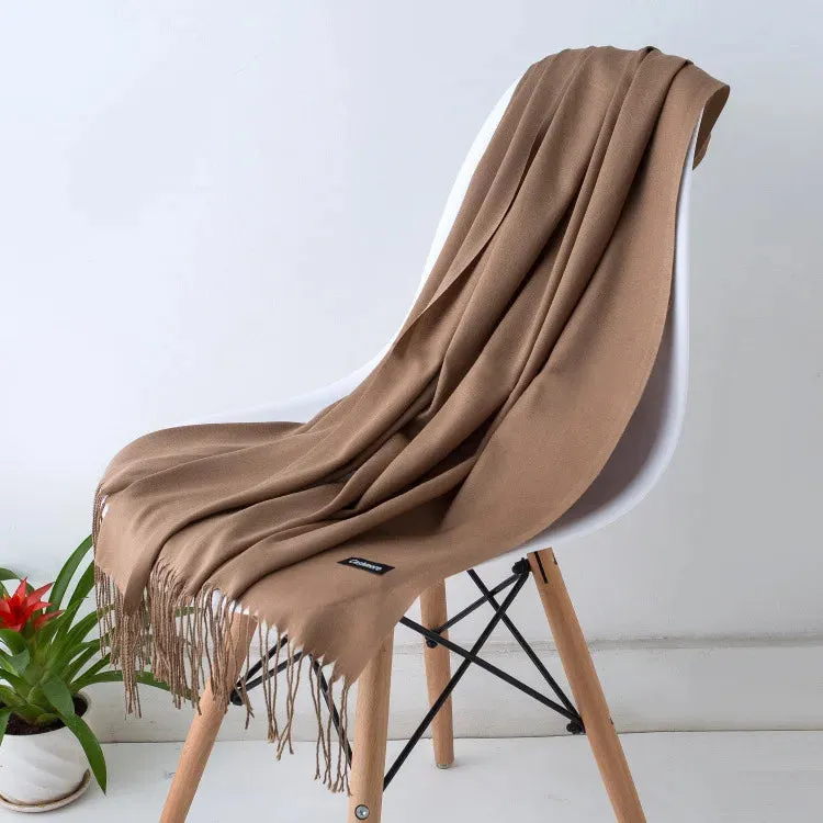 New Cashmere Wool Scarf | Thin & Warm Winter Shawl | Unisex Pashmina Wrap | EnigmaParis