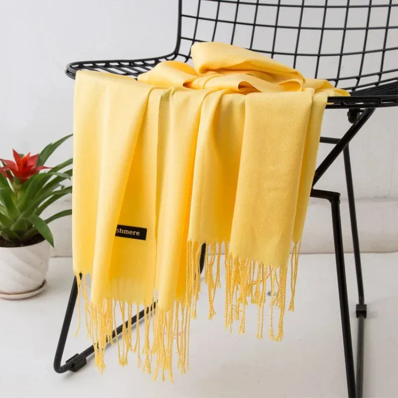New Cashmere Wool Scarf | Thin & Warm Winter Shawl | Unisex Pashmina Wrap | EnigmaParis