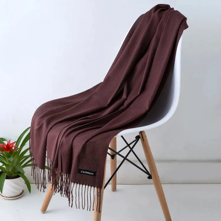 New Cashmere Wool Scarf | Thin & Warm Winter Shawl | Unisex Pashmina Wrap | EnigmaParis