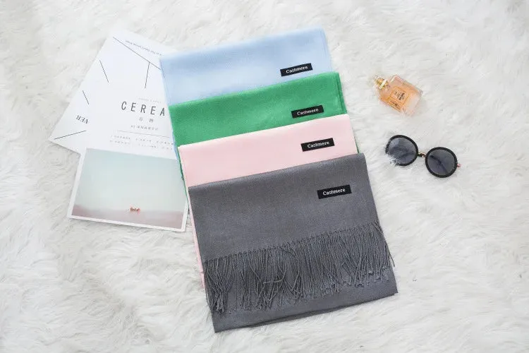 New Cashmere Wool Scarf | Thin & Warm Winter Shawl | Unisex Pashmina Wrap | EnigmaParis
