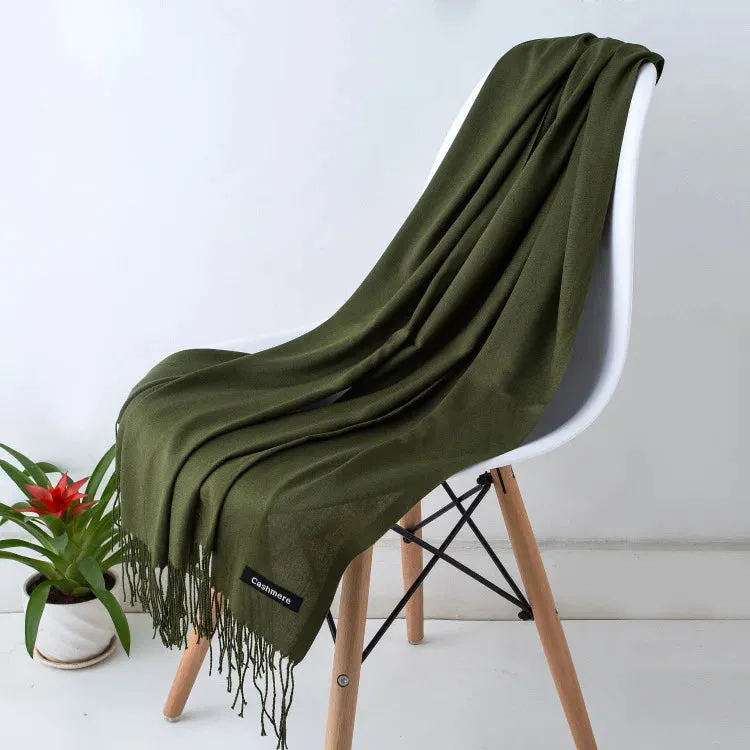New Cashmere Wool Scarf | Thin & Warm Winter Shawl | Unisex Pashmina Wrap | EnigmaParis
