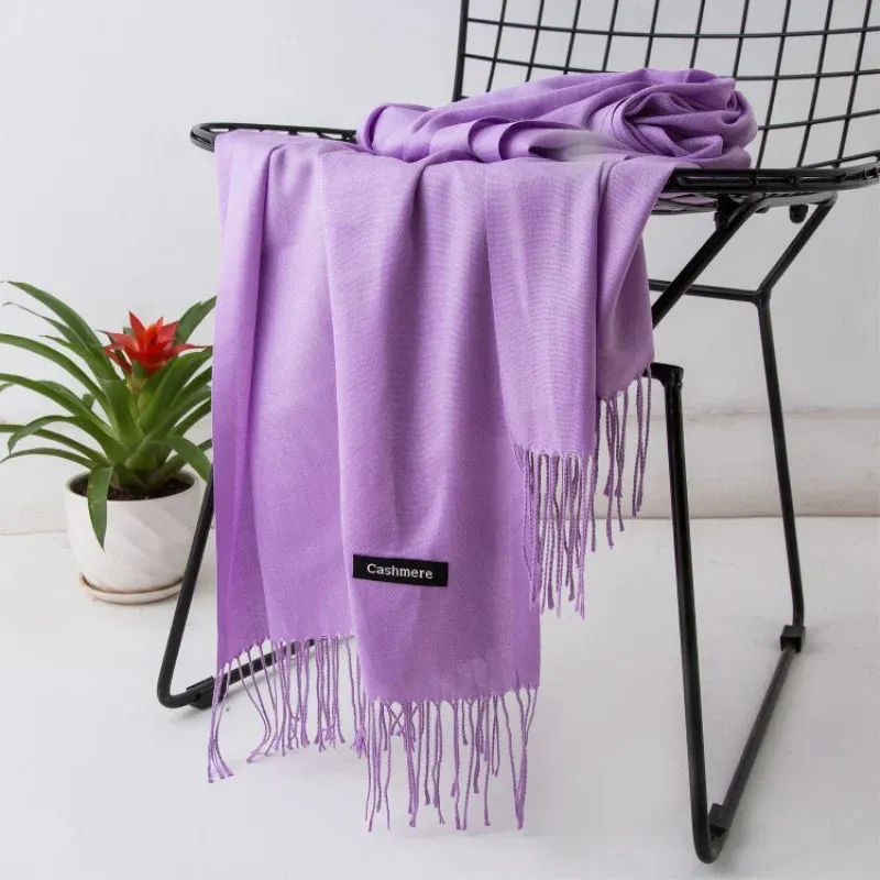 New Cashmere Wool Scarf | Thin & Warm Winter Shawl | Unisex Pashmina Wrap | EnigmaParis