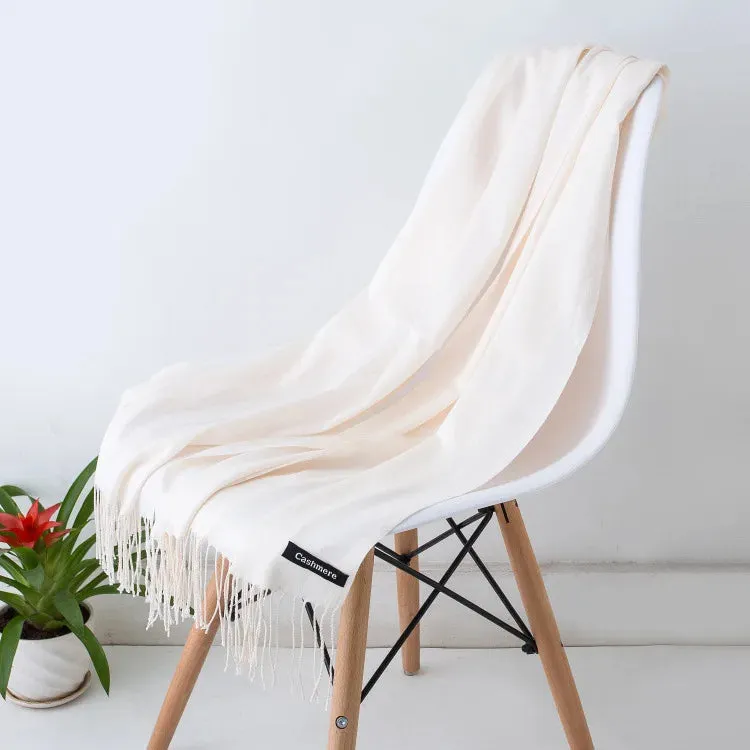 New Cashmere Wool Scarf | Thin & Warm Winter Shawl | Unisex Pashmina Wrap | EnigmaParis