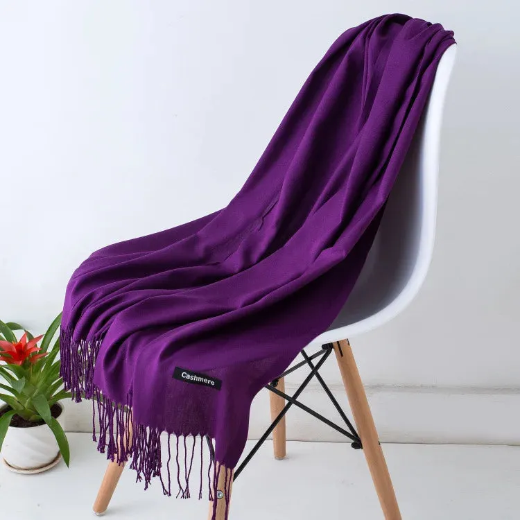 New Cashmere Wool Scarf | Thin & Warm Winter Shawl | Unisex Pashmina Wrap | EnigmaParis