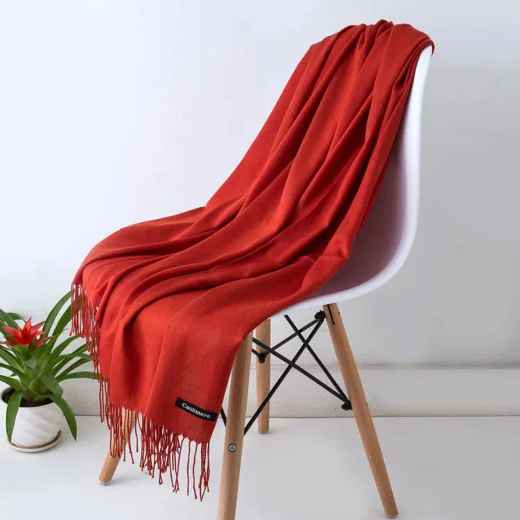 New Cashmere Wool Scarf | Thin & Warm Winter Shawl | Unisex Pashmina Wrap | EnigmaParis