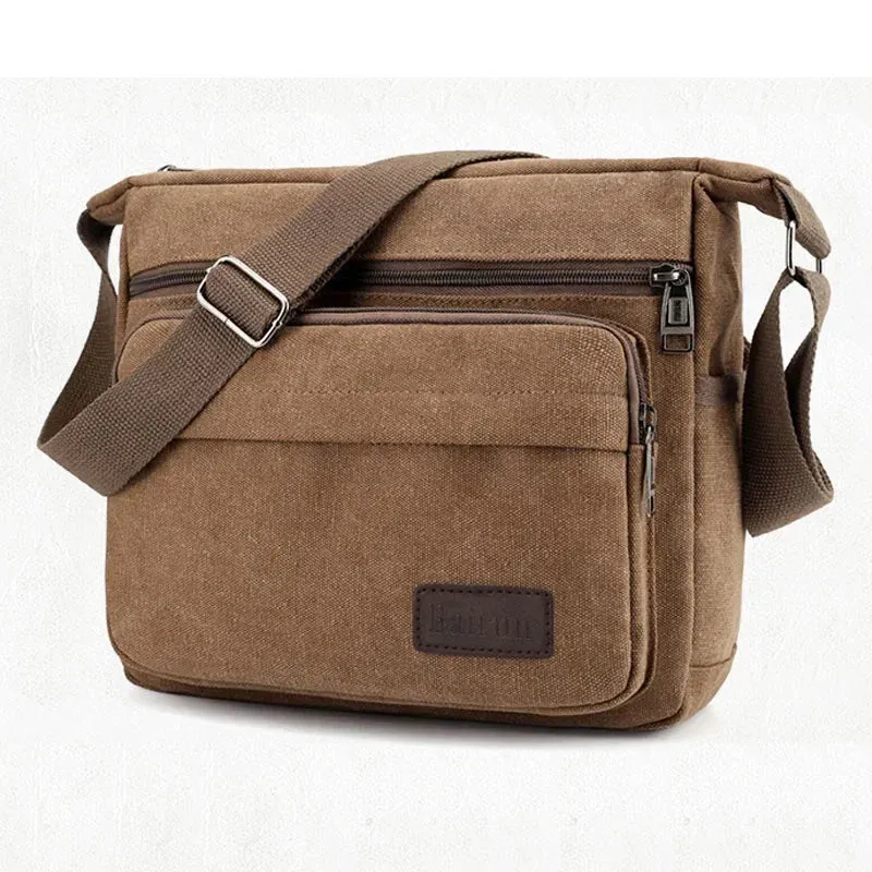 New Fashion Men Canvas Crossbody Shoulder Messenger Bags
