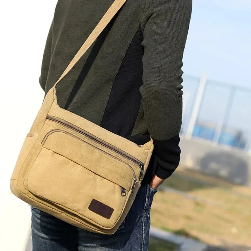 New Fashion Men Canvas Crossbody Shoulder Messenger Bags