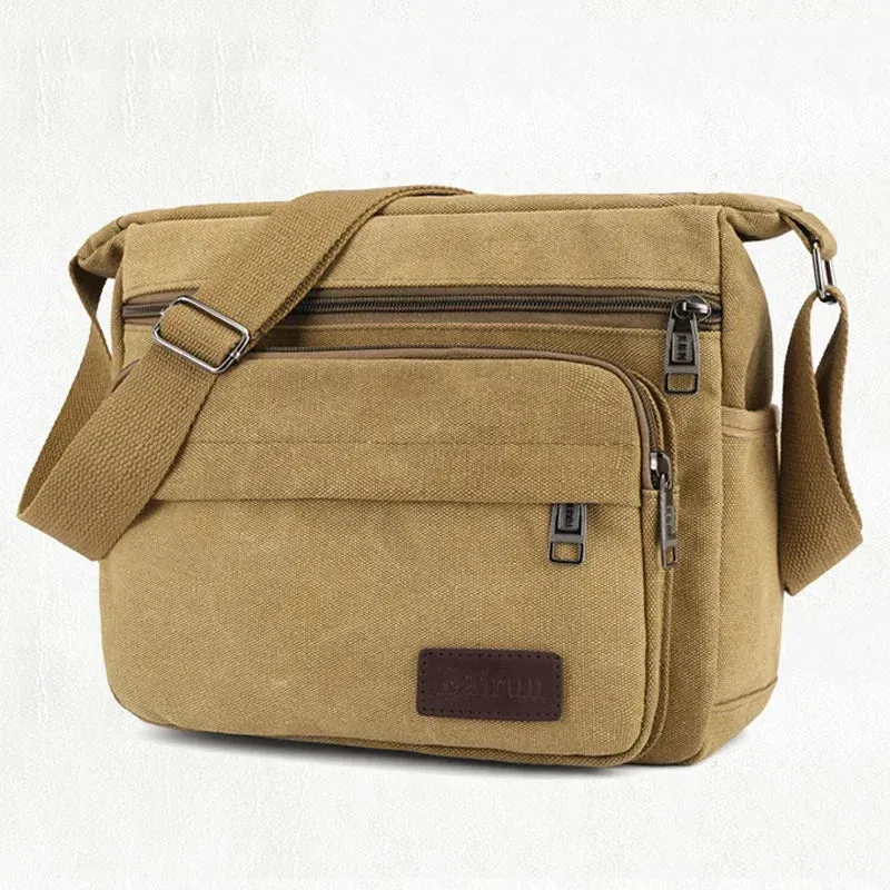 New Fashion Men Canvas Crossbody Shoulder Messenger Bags