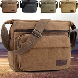 New Fashion Men Canvas Crossbody Shoulder Messenger Bags