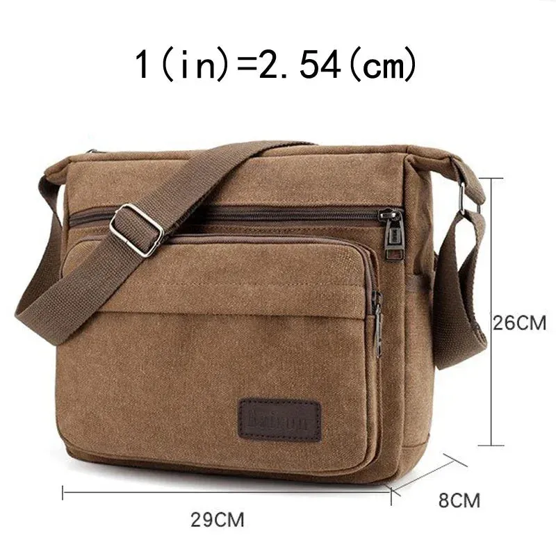 New Fashion Men Canvas Crossbody Shoulder Messenger Bags