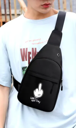 NEW Men Shoulder Chest Bags Anime Print Casual Small Waist Bag Short Travel Carry Phone Wallets Organizer Male Crossbody Fanny Pack