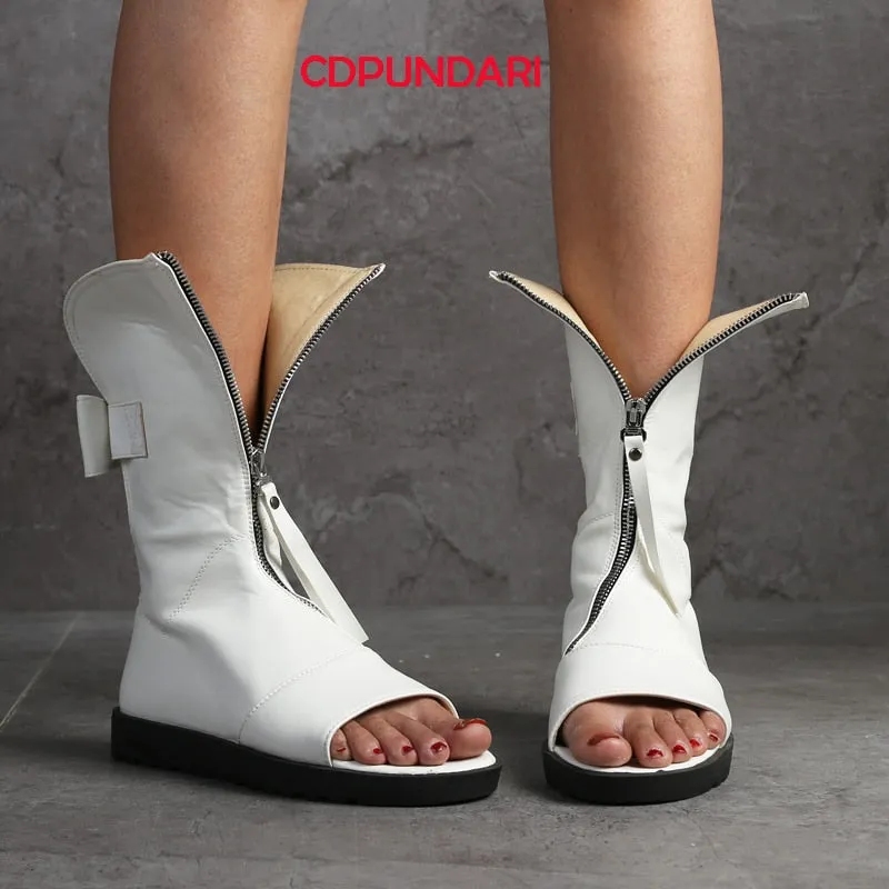 NEW Peep Toe Flat Platform Gladiator Sandals