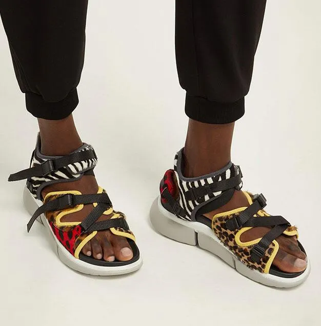 Newest Flat Sandal for Woman Sexy Peep Toe Buckle Strap Flat Platform Shoes Summer Cutouts Casual Shoes