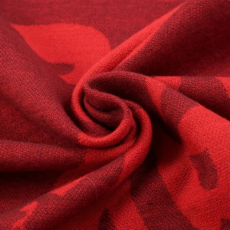Newest Wool Cashmere Scarf | Women's Winter Tassel Pashmina Shawl | EnigmaParis