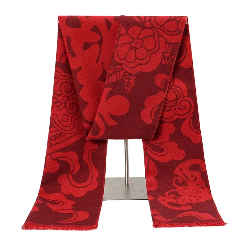 Newest Wool Cashmere Scarf | Women's Winter Tassel Pashmina Shawl | EnigmaParis
