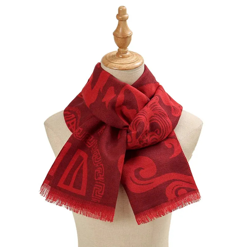Newest Wool Cashmere Scarf | Women's Winter Tassel Pashmina Shawl | EnigmaParis