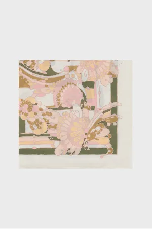 OLIANA SILK PRINTED SQUARE SCARF