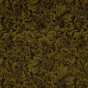 Olive Baroque Silk Wild Rag, 34.5"