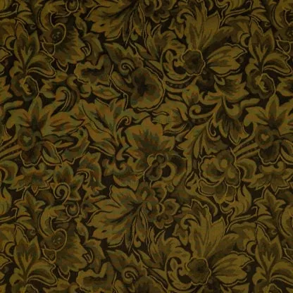 Olive Baroque Silk Wild Rag, 34.5"