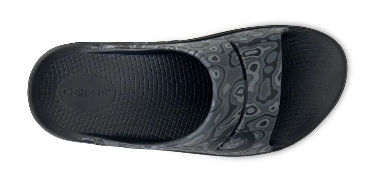 OOFOS Unisex OOahh Sport Slide Sandal - Black Water Camo